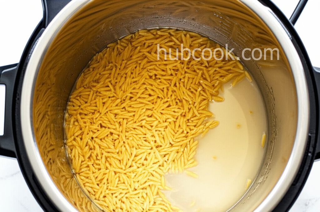 Instant Pot Spinach and Mushroom Orzo
