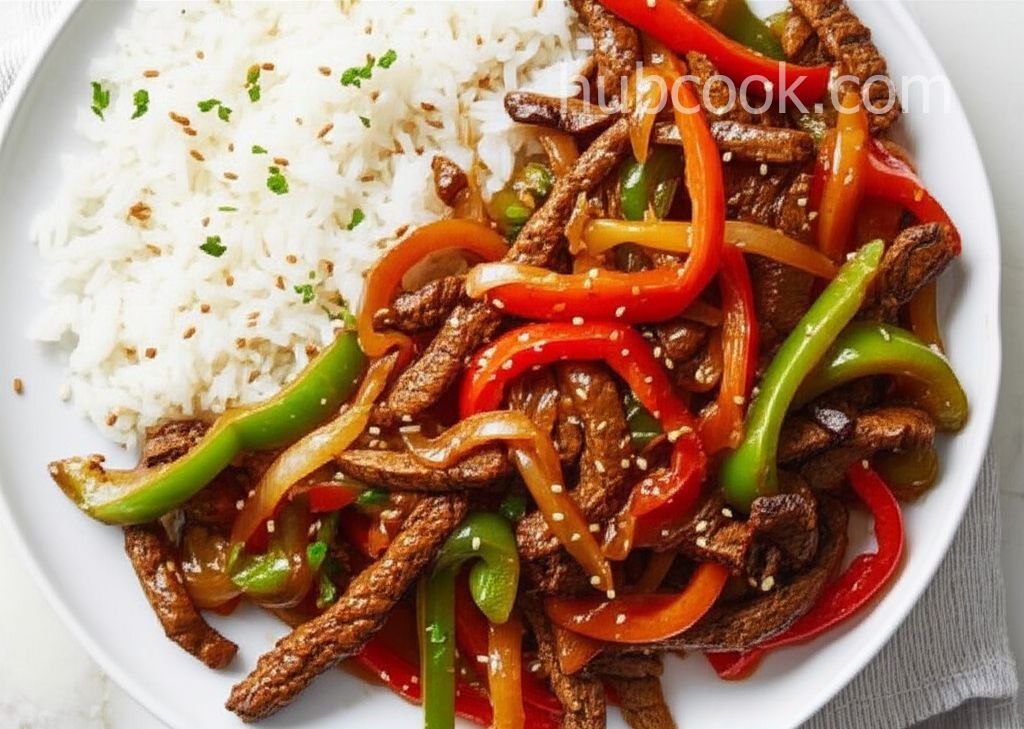 Venison Steak with Peppers and Onions