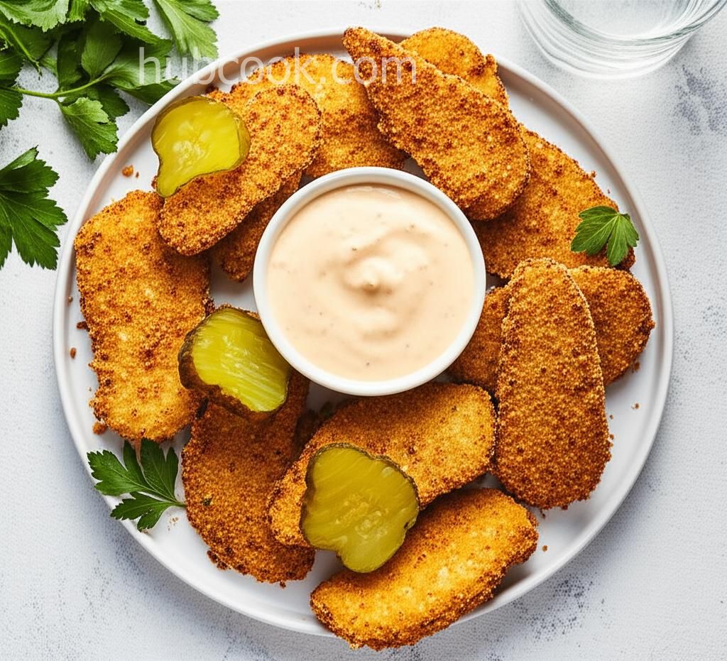 Air Fryer Crispy Pickle Chips with Creole Dipping Sauce