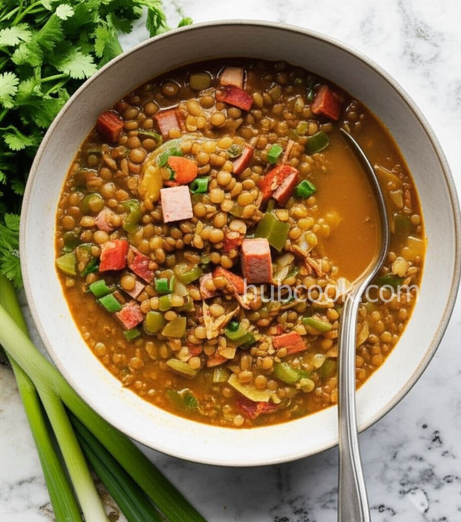 Green Lentil “Gumbo” Soup