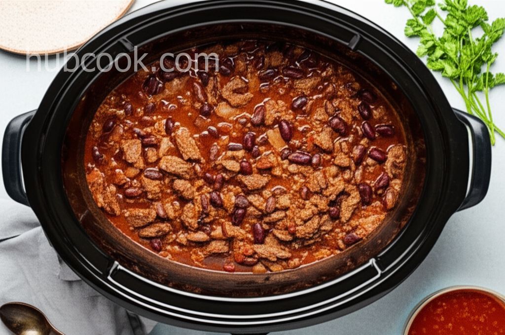 Slow-Cooked Stew Meat Chili